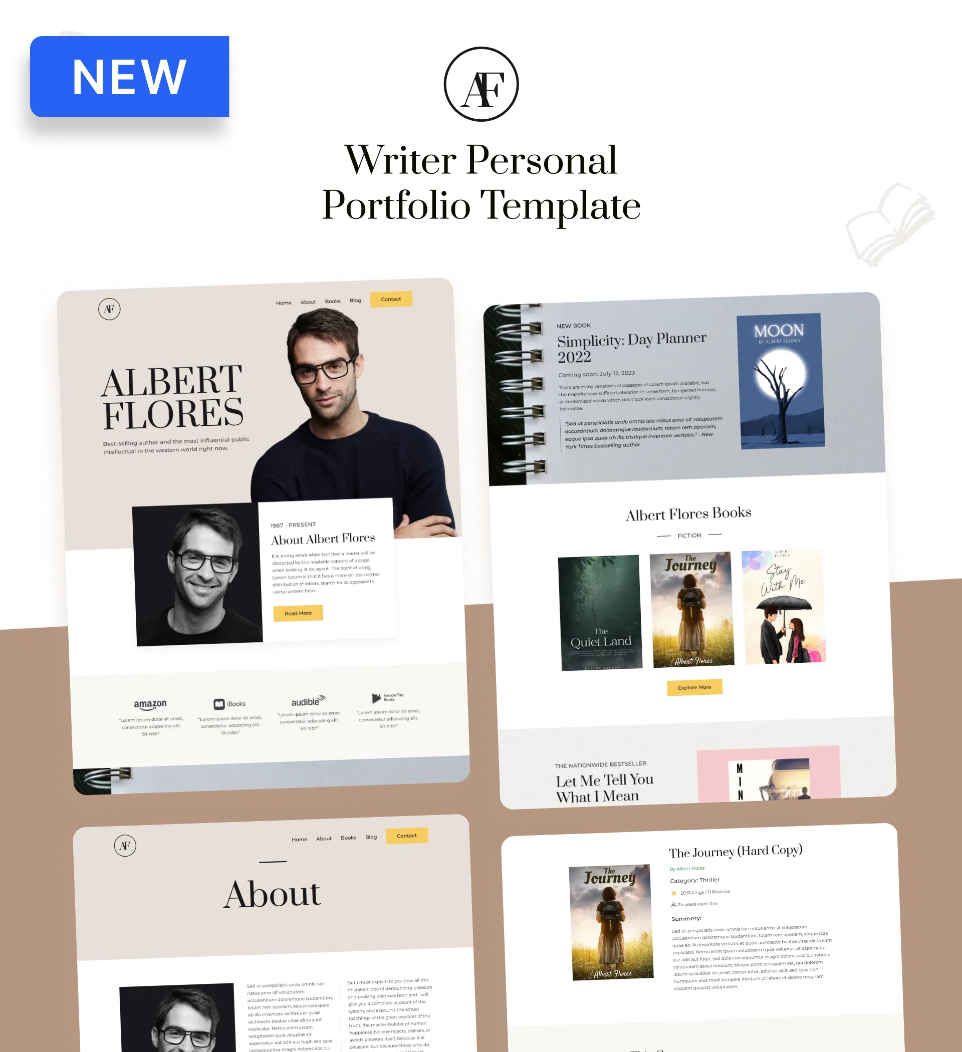 writer website template