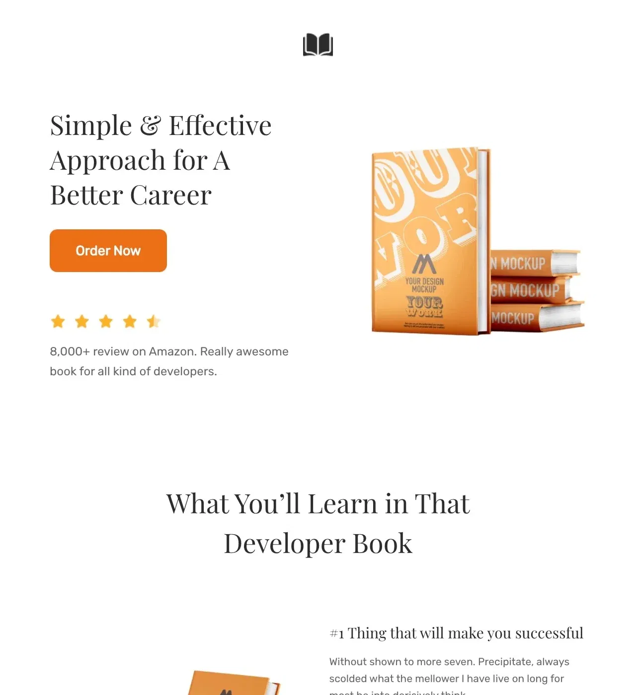 book website template