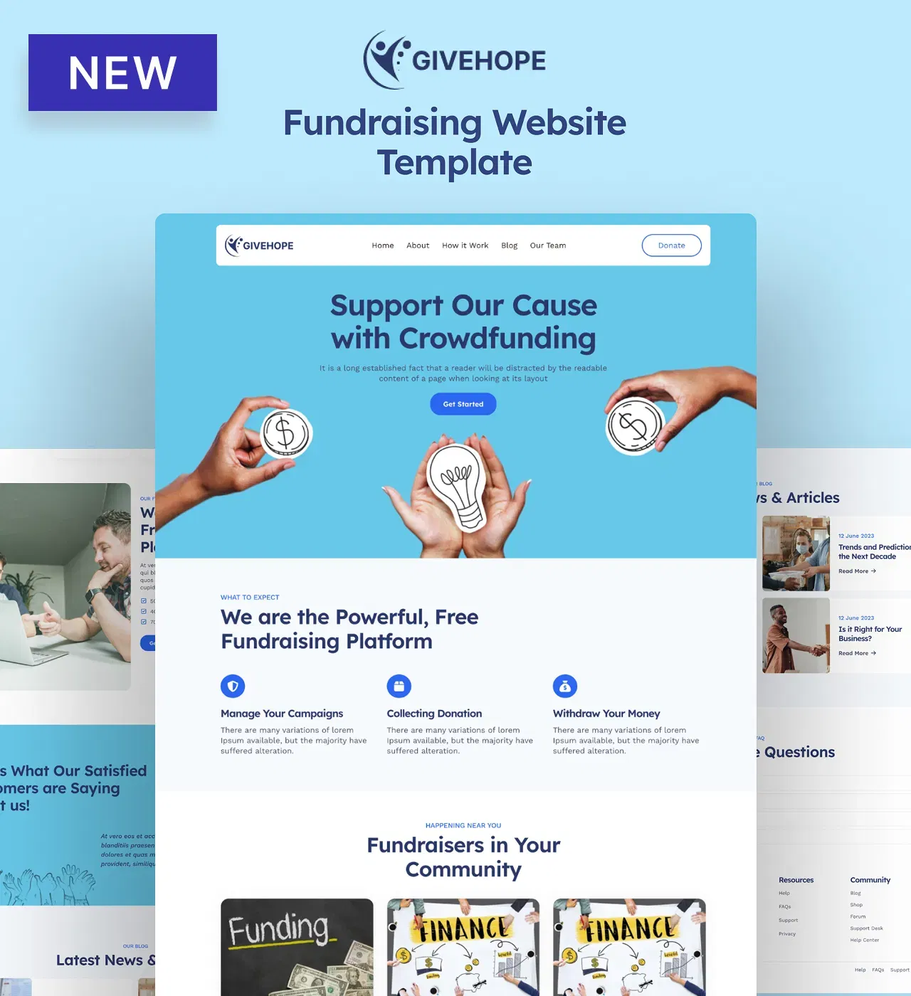 fundraising website templeate